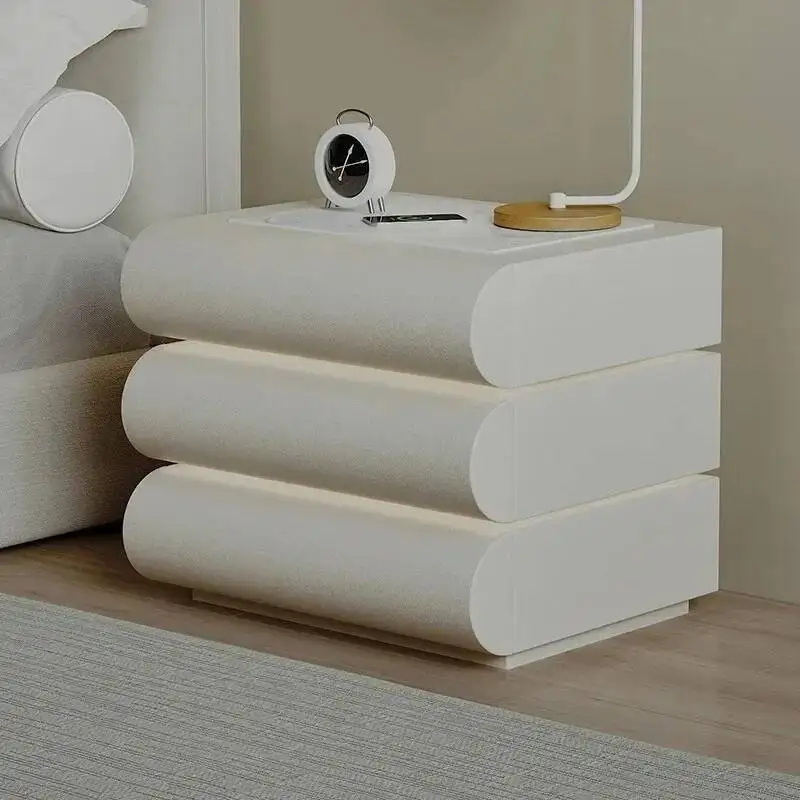 

Rolling Wooden Nightstands European Organiser Modern Bedroom Nightstands Living Room Storage Wood Table De Chevet Furniture