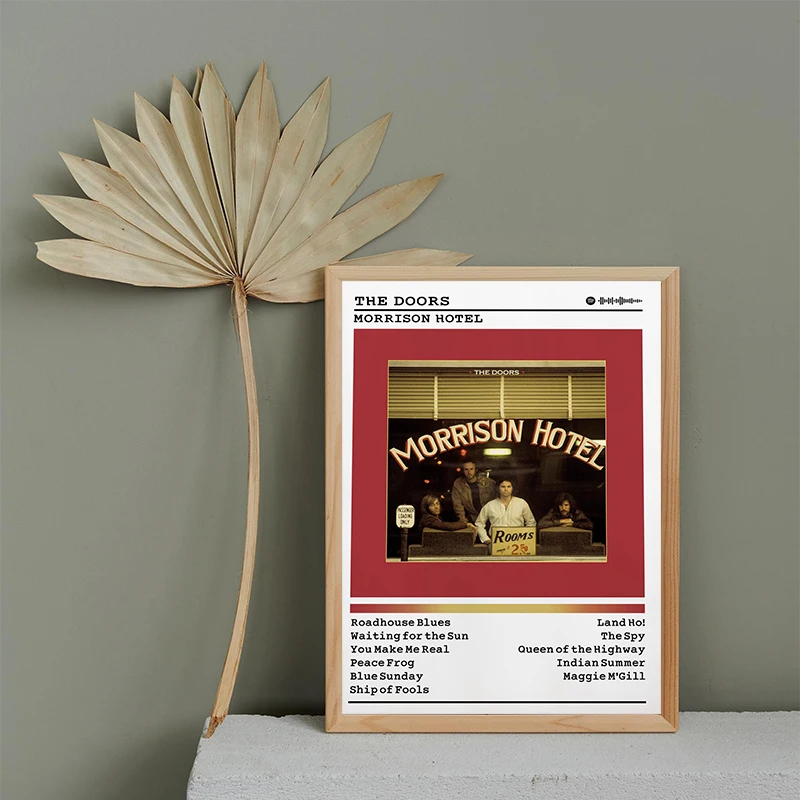 Popular The Doors Jim Morrison Posters Print Canvas Rock Band Album Music Guitar Wall Art Pictures for Home Bar Home Decoration