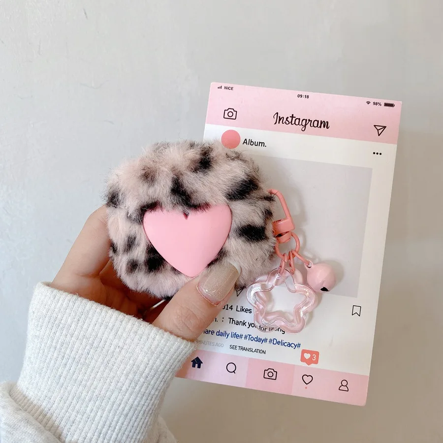 Para apple airpods 4 caso airpods pro 2/airpods 3/airpod 2 capa bonito amor/colorido leopardo impressão fone de ouvido capa air pods pro