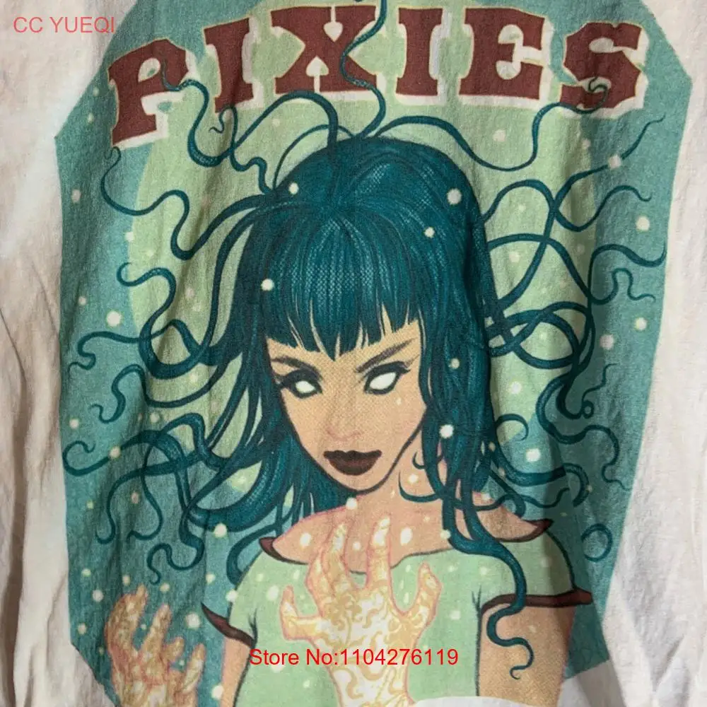 Pixies medium white graphic preowned T shirt long or short sleeves