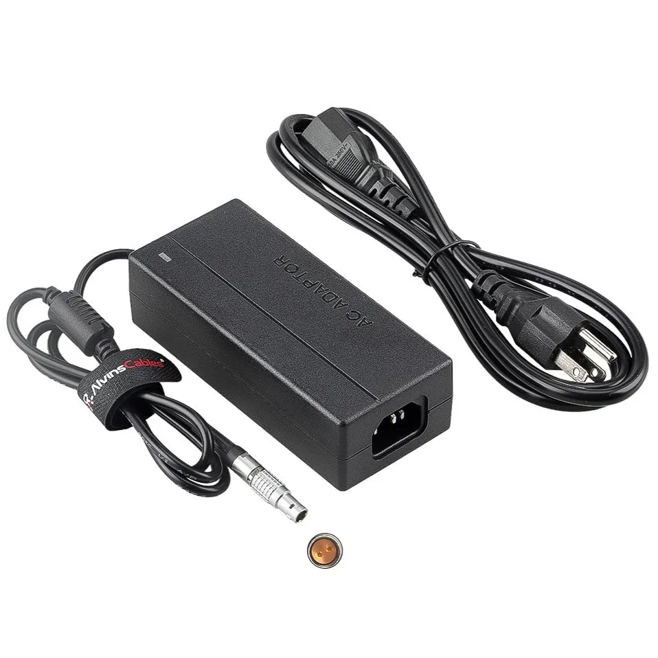 AC Power Supply Adapter 2 Pin Male to 12V 8A Universal Plug Charger for Z-cam E2 Mark II Camera, 100V-240V US UK EU AU Plugs 2M