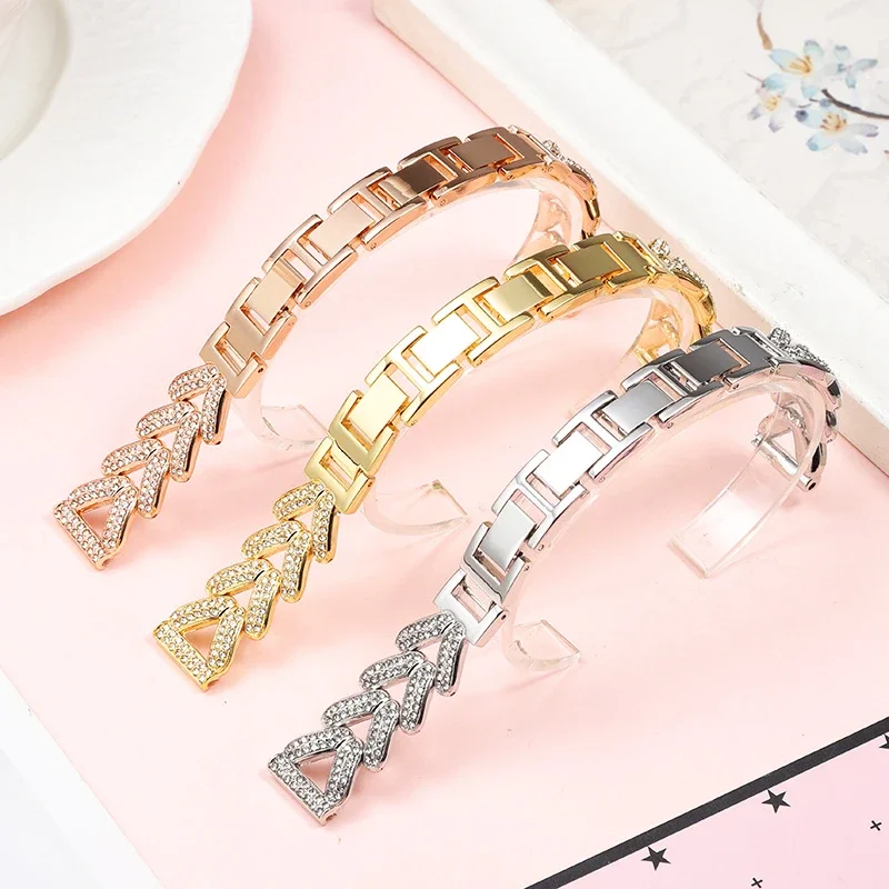 Diamantarmband für Samsung Galaxy Watch 7/FE/6/5/5 Pro/4 Classic 20mm 22mm Edelstahlarmband Huawei Watch GT 5-4-3-2 Band