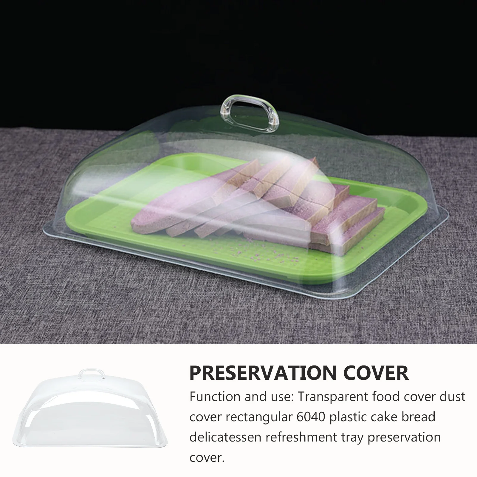

Transparent Cake For Kitchen Fresh-Keeping Reusable Dish Cover Plate Lid Food Tray Cover Dust-Proof Shield