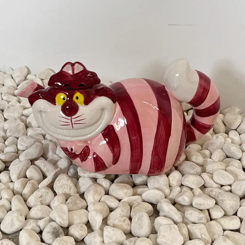 Disney Alice nel paese delle meraviglie Cheshire Cat Action Figure Toy Anime Cat teiera Cute Kettle caffettiera Flagon regalo per bambini ragazze