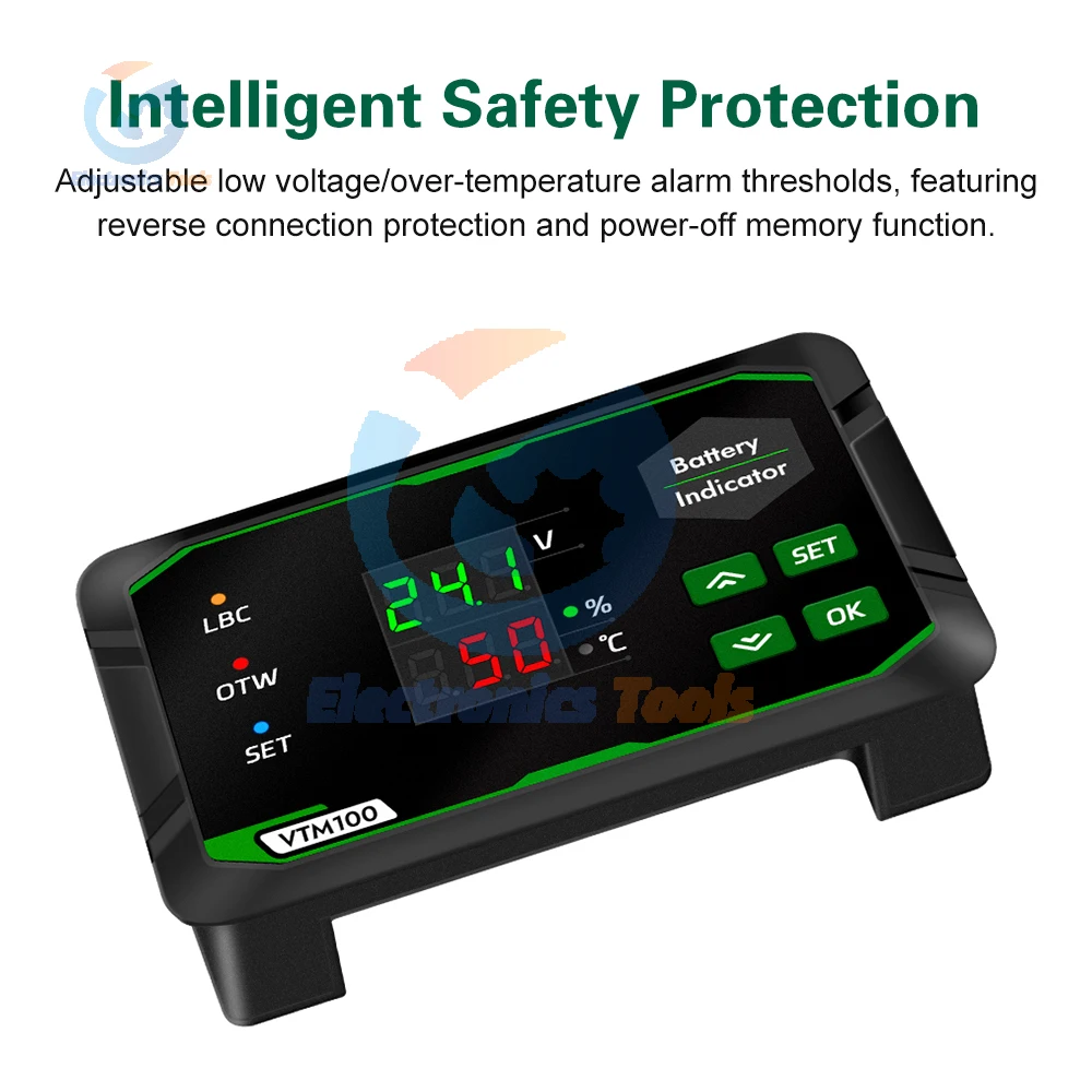 تيار مستمر 7-100 فولت الفولتميتر الرقمي مؤشر قدرة البطارية 12 فولت 24 فولت 36 فولت 48 فولت 60 فولت الجهد الطاقة متر حمض ليثيوم الحديد جهاز اختبار بطارية #4
