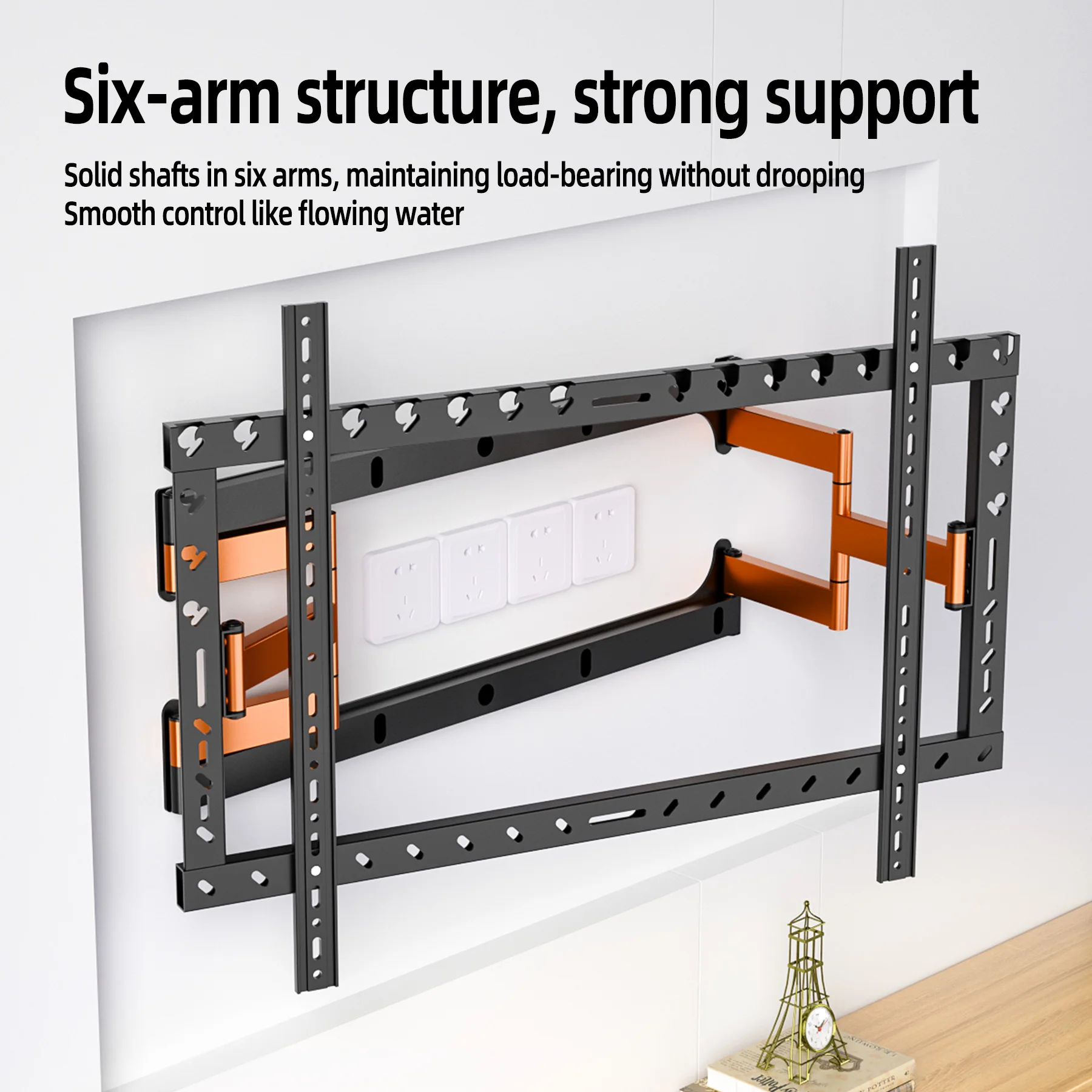 Full Motion TV Brackets For TV Swivel Ultra Thin Off Wall Embedded Wall Mount Flat LED LCD 75 80 86 90 98 100 inch Stand DY820