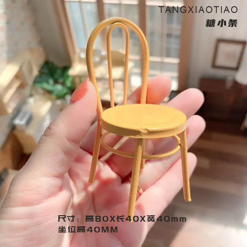 Miniature Dollhouse Furniture Miniature Chairs End Table Chair Bjd New Diy Miniature Dollhouse Decoration Accessories