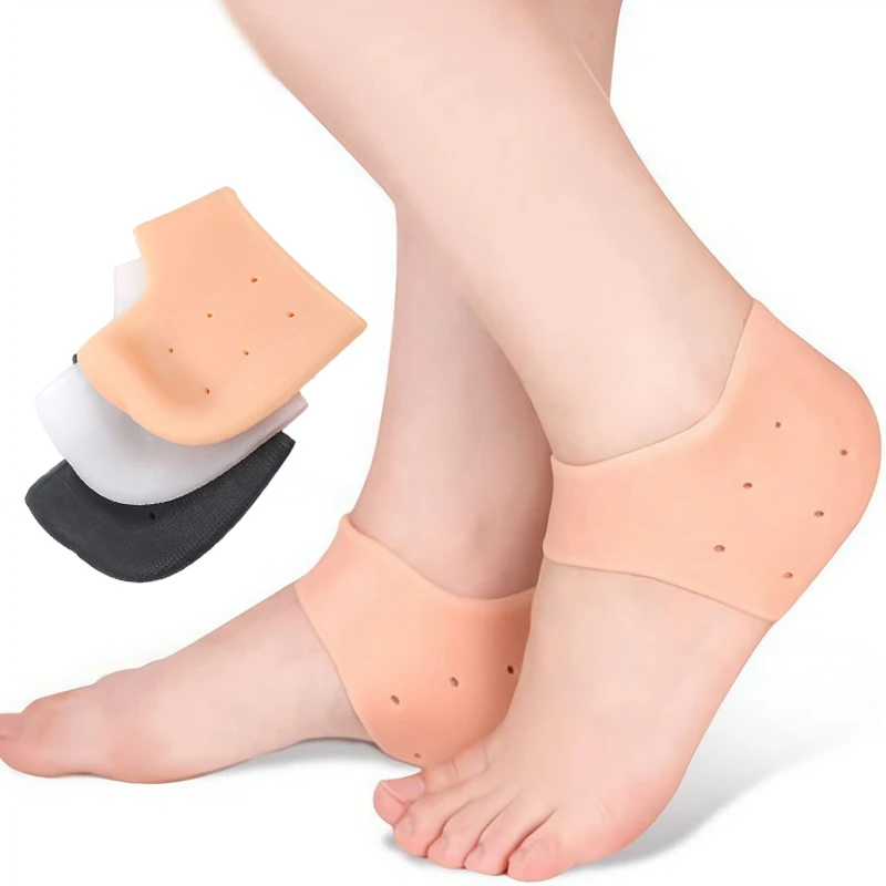 Silicone Heel Protector Protective Sleeve Heel Spur Pads for Relief Plantar Fasciitis Heel Pain Reduce Pressure Forefoot Pad