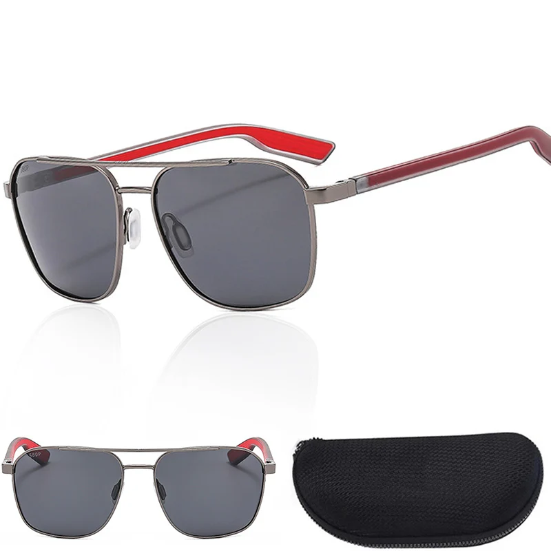 Retro Polarized Sunglasses Men Brand Design Driving Shades Male Mirror Square Wader Sun Glasses For Men Fishing Oculos