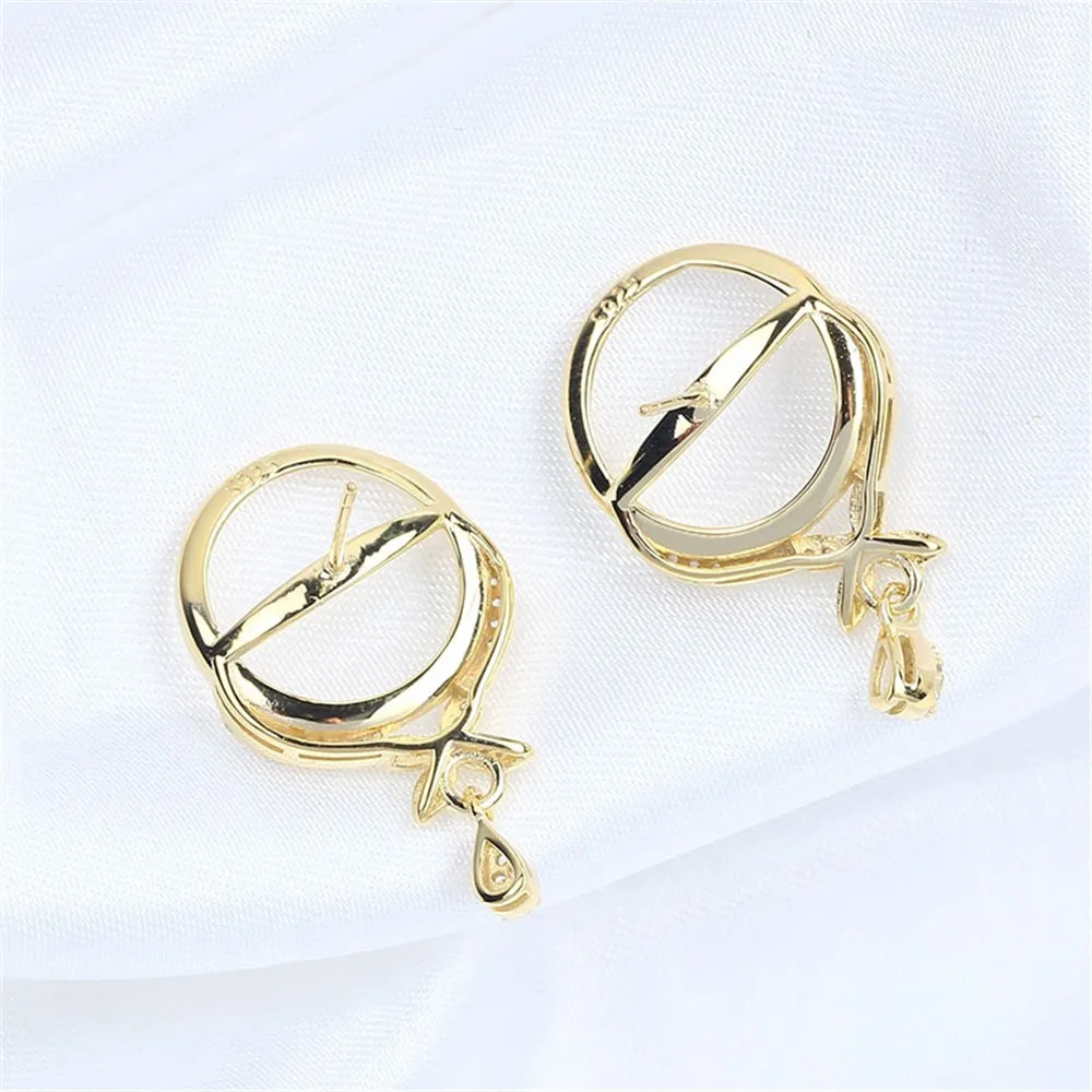 S925 Sterling Silver Pearl Earring Settings DIY Jewelry Making Supplies Blank Earring Posts for Handcrafted Accessories No Pearl