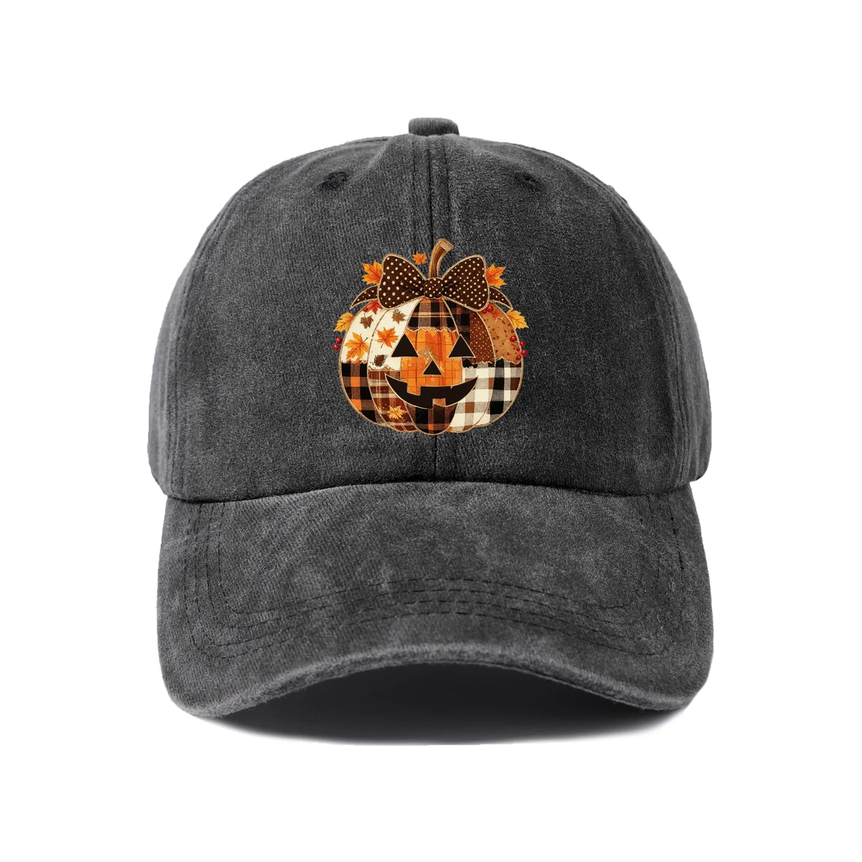 Orange Cat in Basket Graphic Vintage Washed Baseball Cap, Adjustable Unisex Dad Hat, Weekend Gift