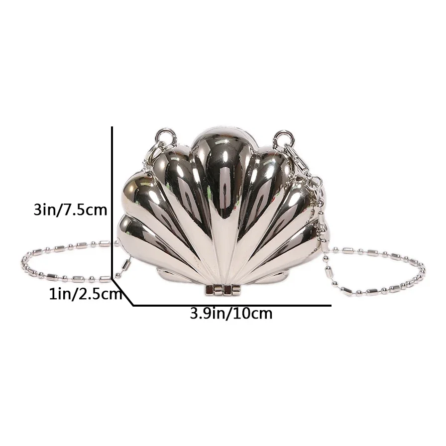 Fashion Metal Lipstick Bag for Women Luxury Dinner Bag Designer Shell Bag Wysokiej jakości torby na ramię Cute Purses Crossbody Bag