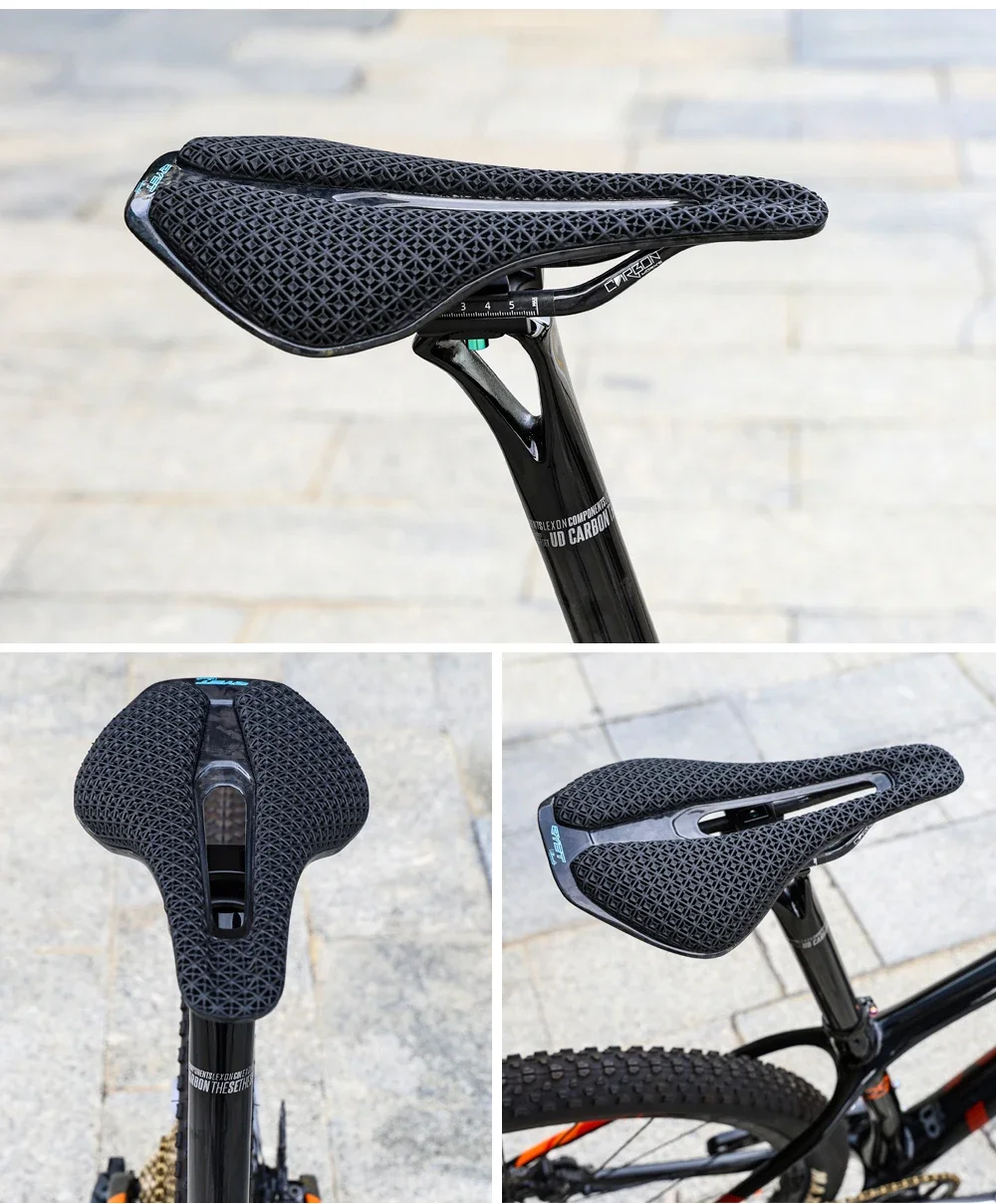 RYET Ultraleichter Carbon-Fahrradsattel 3D-Gedruckter Fahrradsitz 135/143mm Bike-Sattel für MTB Gravel Rennrad Fahrradteil – Detail 19