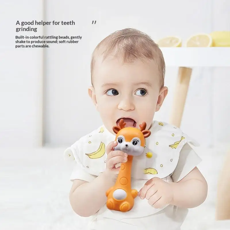 [JT] 1/3PCS Jouets de dentition pour bébés de 0 à 12 mois, bâtonnets de dentition à manivelle Miaojia, hochet pour nouveau-nés 0+ / Jouets pour nouveau-nés