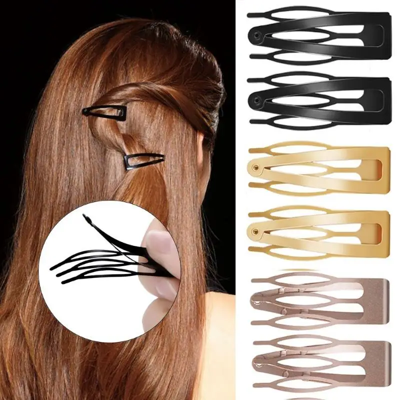 10Pcs Double grip Hair Clips Metal Snap Barrettes Non slip Hair Styling Tools for Women Girls Side Clamps
