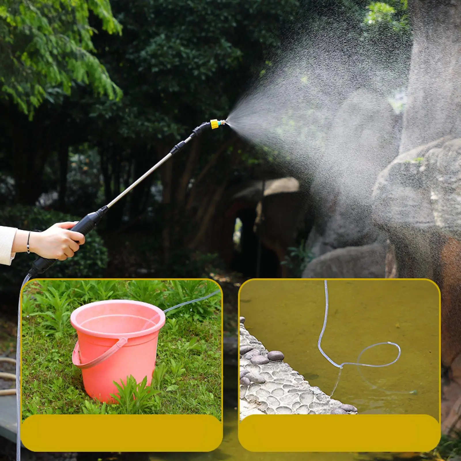 

Garden Sprayer Gun Telescopic Extension Rod Automatic Plant Mister for Spray Bottle Attachment