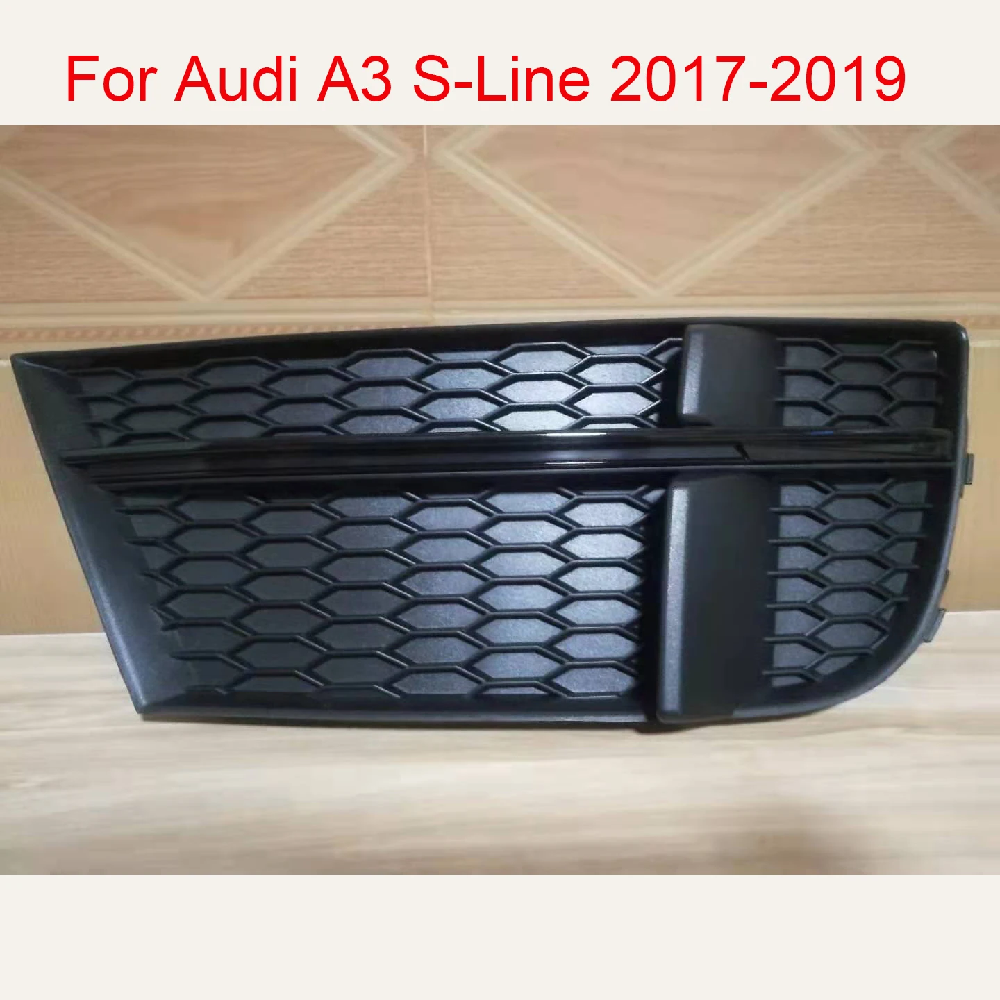 

Car Modified Accessory Black Fog Light Cover Lamp Frame Grille Fits for Audi A3 S-Line/S3 2017 2018 2019 Fog Light Grille