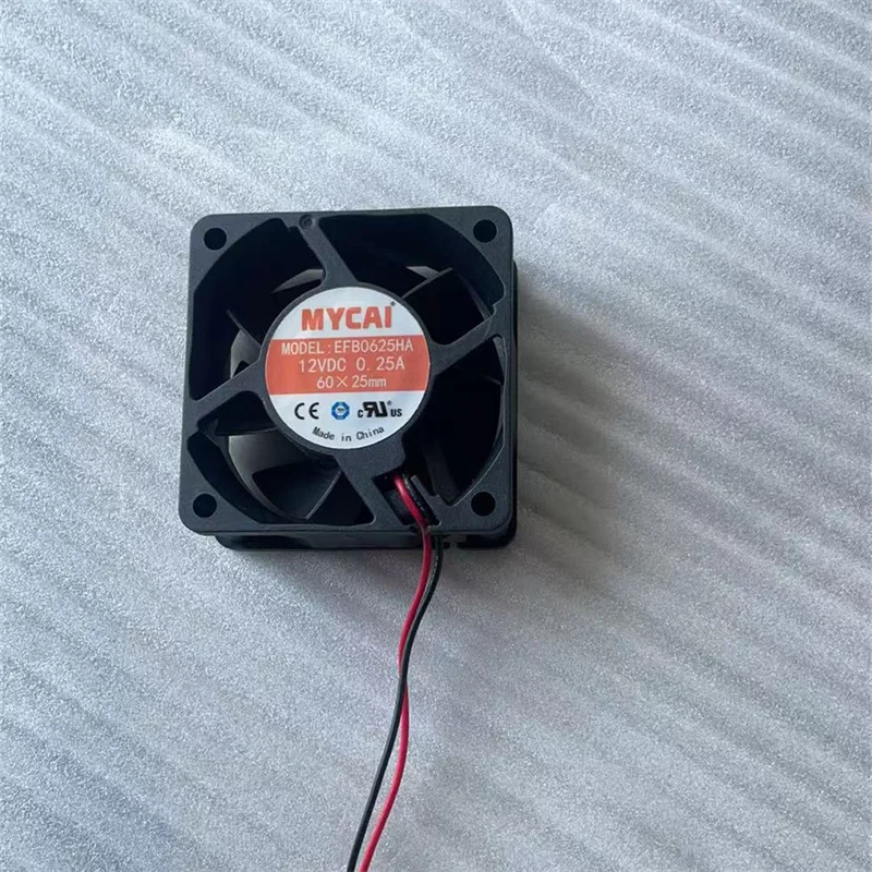 

EFB0625HA 12V 0.25A 6025 DC Brushless Cooling Fan 60x60x25mm