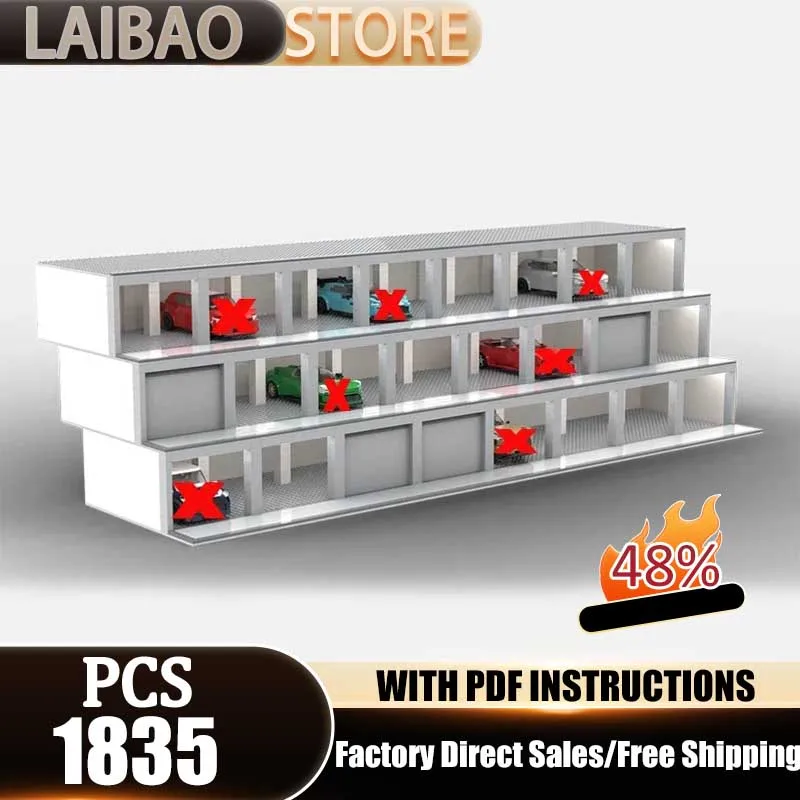 Model Moc Building Bricks Speed Champions Three Level Garage Technology Modular Blocks Gifts Christmas Toys DIY Sets Assembly