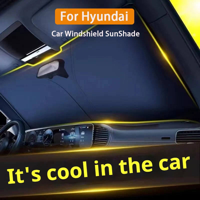 

For Hyundai Tucson Sonata Santa Fe Elantra Accent Solaris Verna Ix25 I10 I20 I30 I40 Car Front Window Windshield Sunshade Cover