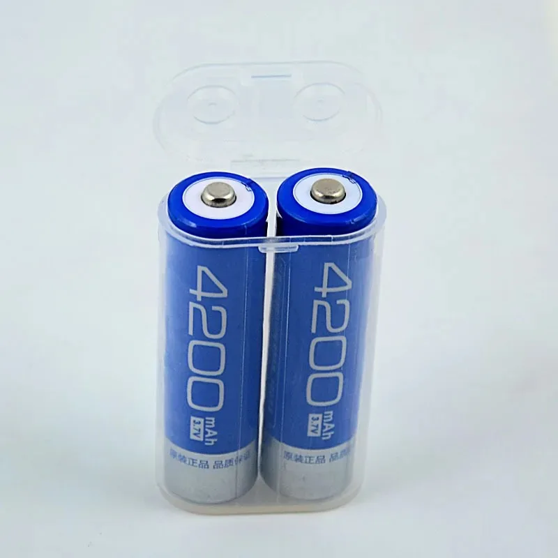 1PC 18650 Battery Portable Waterproof Clear Holder Storage Box Transparent Plastic Safety Case for 2 Sections 18650 Wholesale