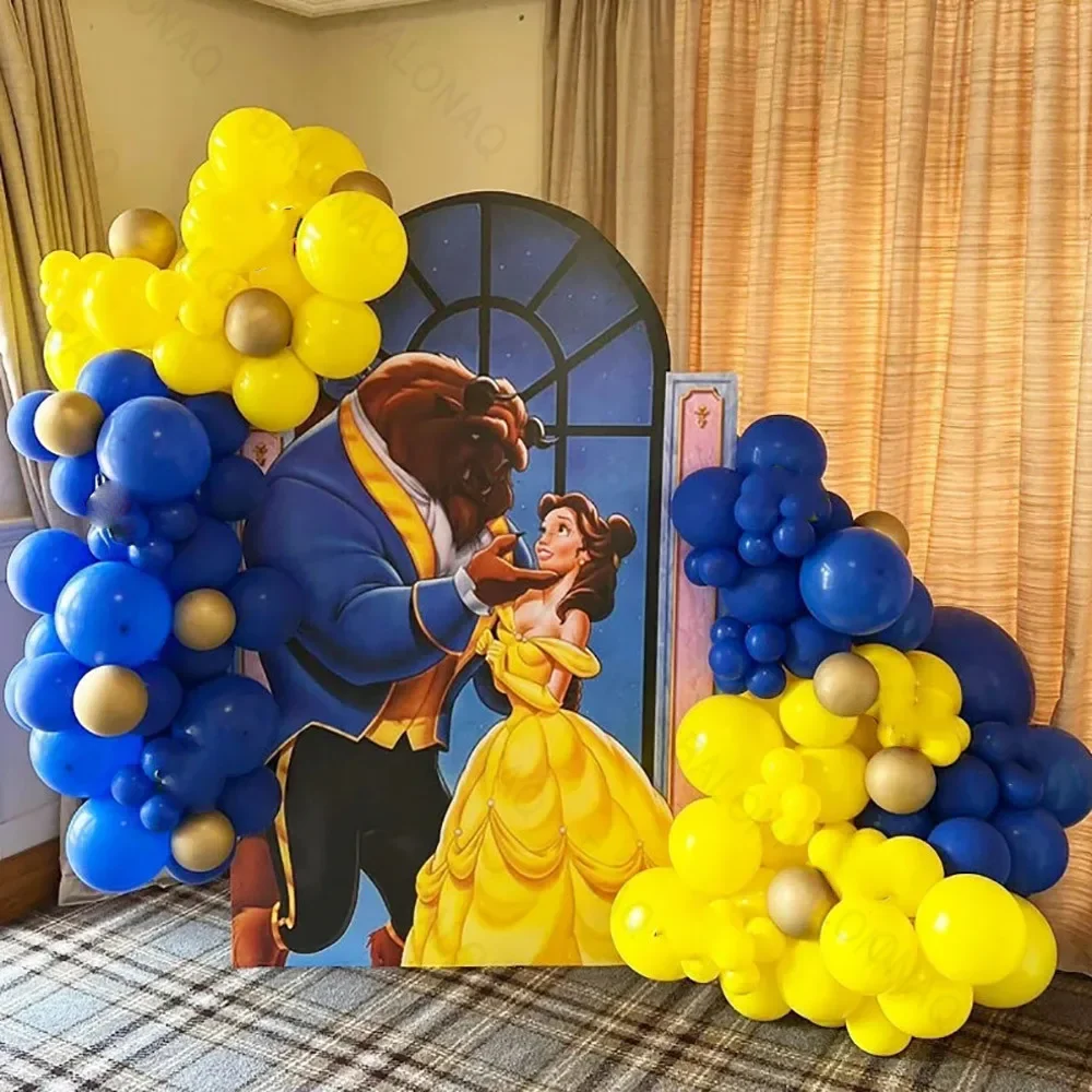 114 Stuks Disney Schoonheid En Het Beest Thema Folie Ballonnen Slinger Boog Kit Prinses Belle Globos Verjaardag Baby Shower Party Decor