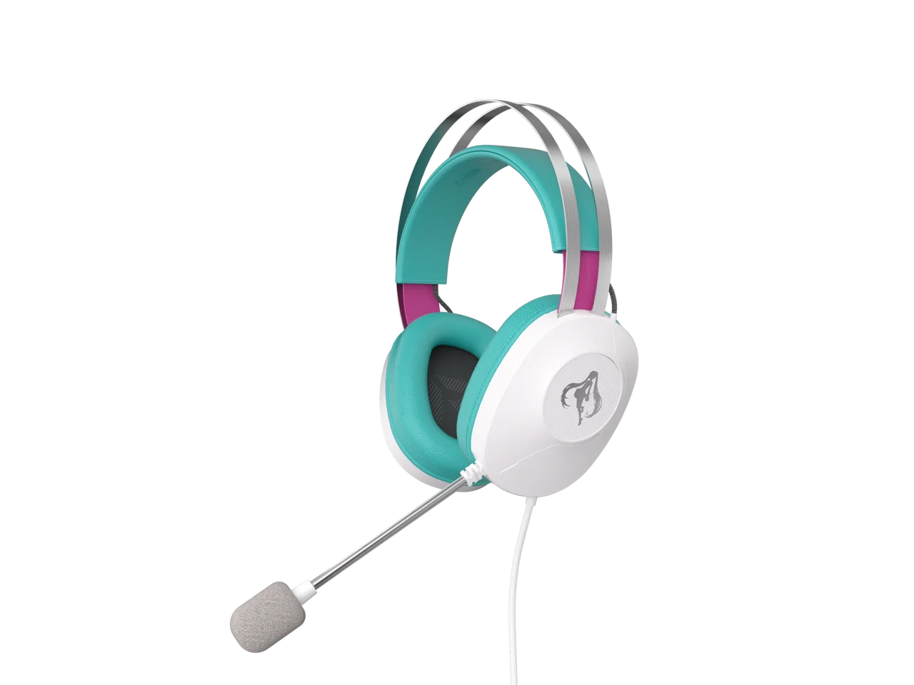 ASUS TUF GAMING H1 GEN II HATSUNE MIKU EDITION, Wired Gaming Headset with 40 mm ASUS Essence Drivers, Virtual 7.1 surround sound, TeamSpeak-certified Microphone, Lightweight 297-gram Design