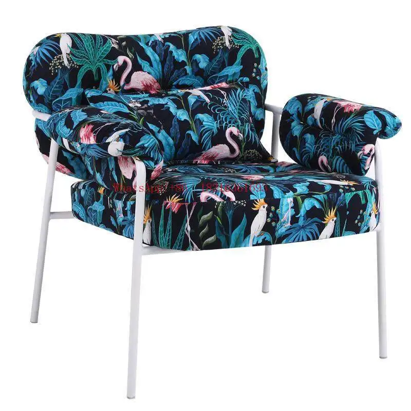 Home Leisure Lazy Sofa Chair Hotel Balcony Lamb Fleece Designer Creative Single Sofa Chair