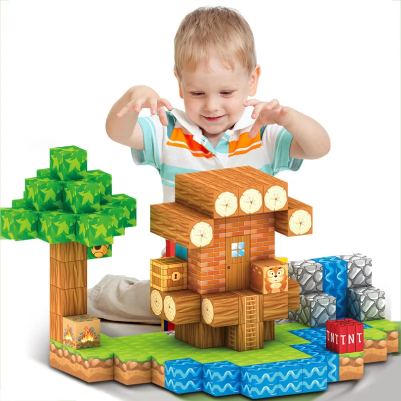 15 pçs blocos magnéticos crianças brinquedos de construção para meninos meninas ímã brinquedos de construção haste sensorial presente para aniversário