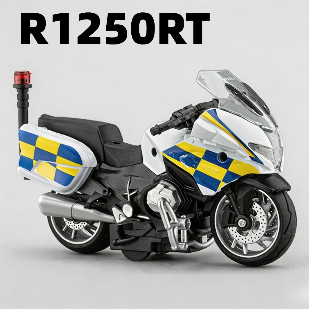 1:14 R1250RT Motorcycle Car Model Toys Shock Absorption Sound Light Locomotive Models Ignition Start Toys Collectible Item