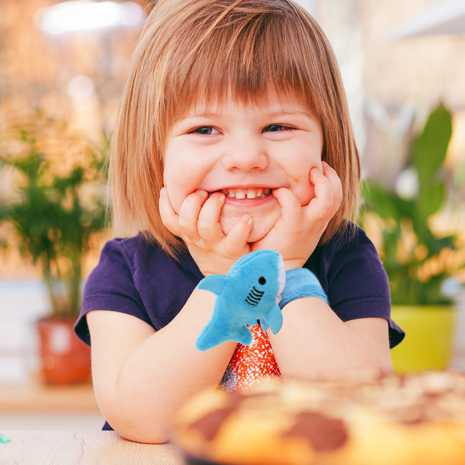 2 Pcs Plush Ring Slap Band Bracelet Party Favors Animal Napkin Rings Stuffed Bracelets Bands Baby