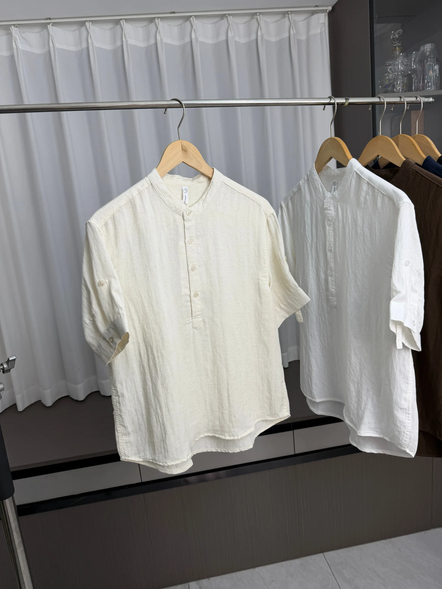 Fashionable Casual Men's Short Sleeve Shirt Breathable Cool Sensation Stand Collar Retro Chinese Style Urban Summer Shirt