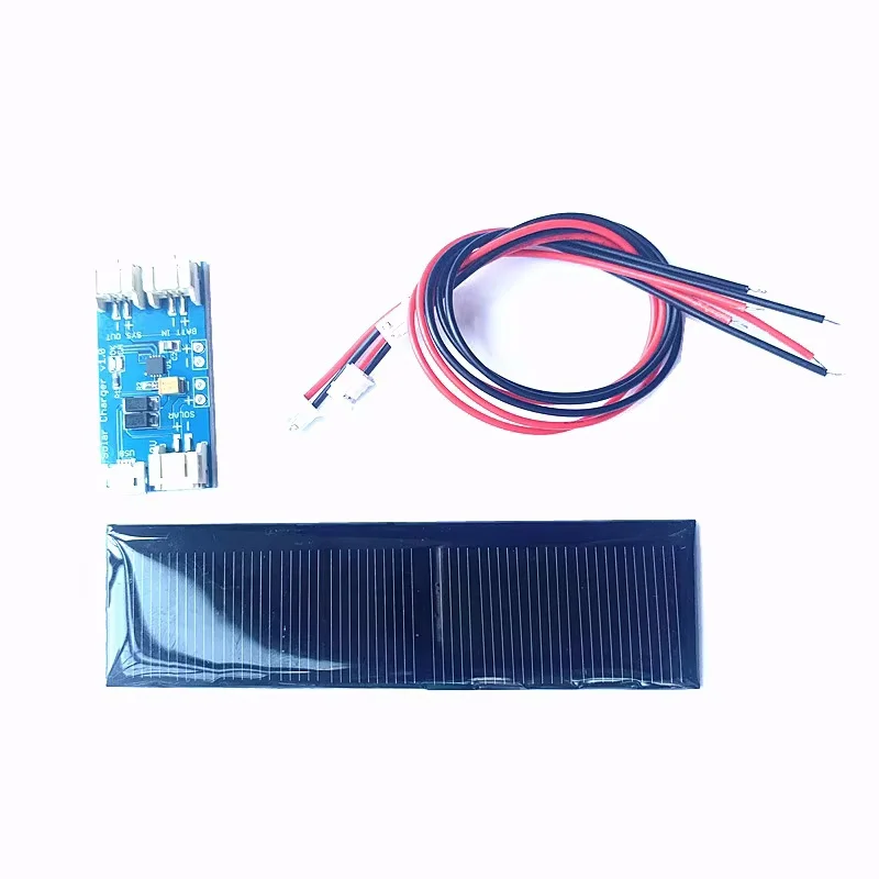 Combine Mini Mono Solar Panel 5V 70MA for DIY Toy/Solar Lawn Light Sensor Lights with Mini Solar Lipo Charger
