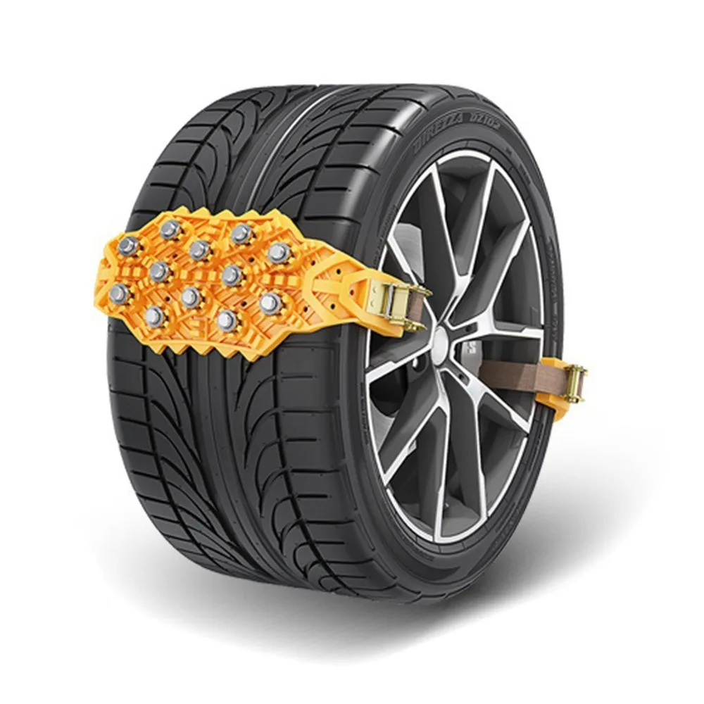 Rubber Car Snow Chains Anti-Skid Adjustable Auto Tire Wheels Chains Winter Outdoor Emergency Accessories Anti-skid Tire Chains