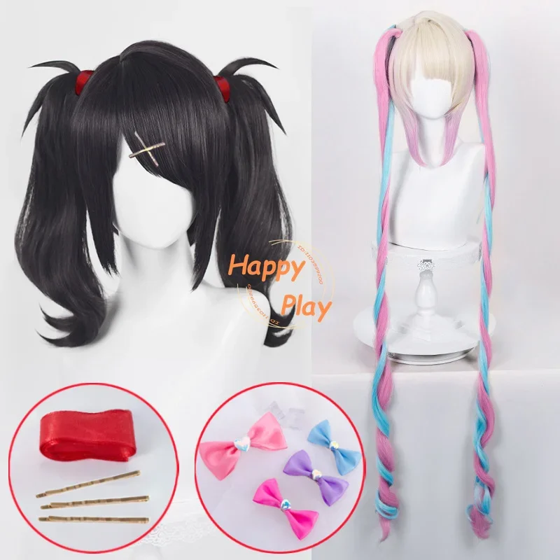 Game Ame Angel-chan Cosplay Wig OMG Kawaii Angel Ame-chan Cosplay Wig Heat Resistant Synthetic Hair Anime Halloween Party Wigs