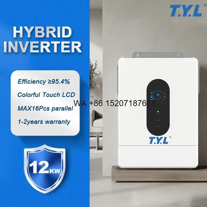 Wmwmnu for 10kw 12kW Hybrid Inverter 16kWh Battery Solar System Complete Set with Aluminum Alloy Roof Ground Mounting
