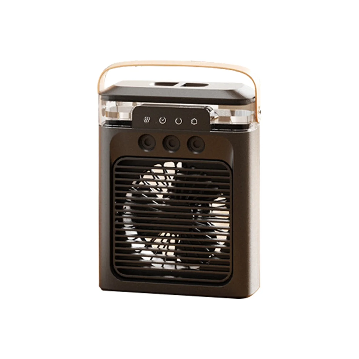 مكيف هواء محمول مروحة تبريد مبرد هواء تبخيري صغير مع 7 ألوان LED 3 فوهات للمكتب منضدة-E