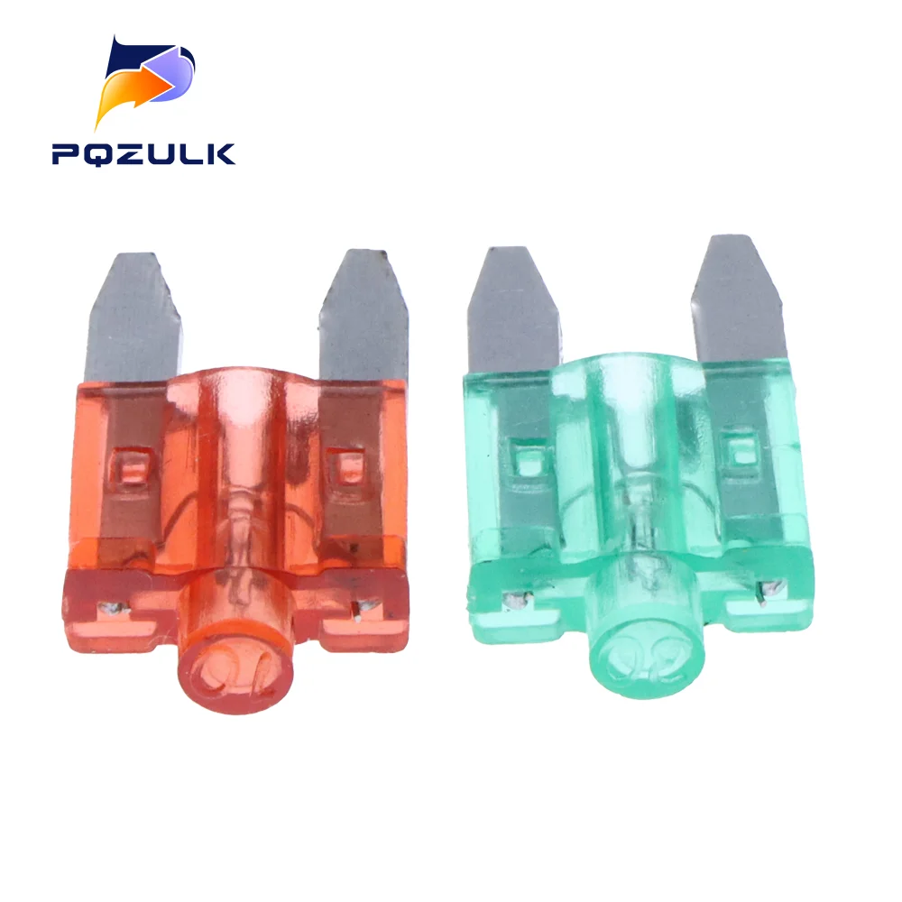 10PCS Small Size Automotive Fuse With Indicator Light Pilot Lamp Medium Fuse With Fusing indication 3A-40A