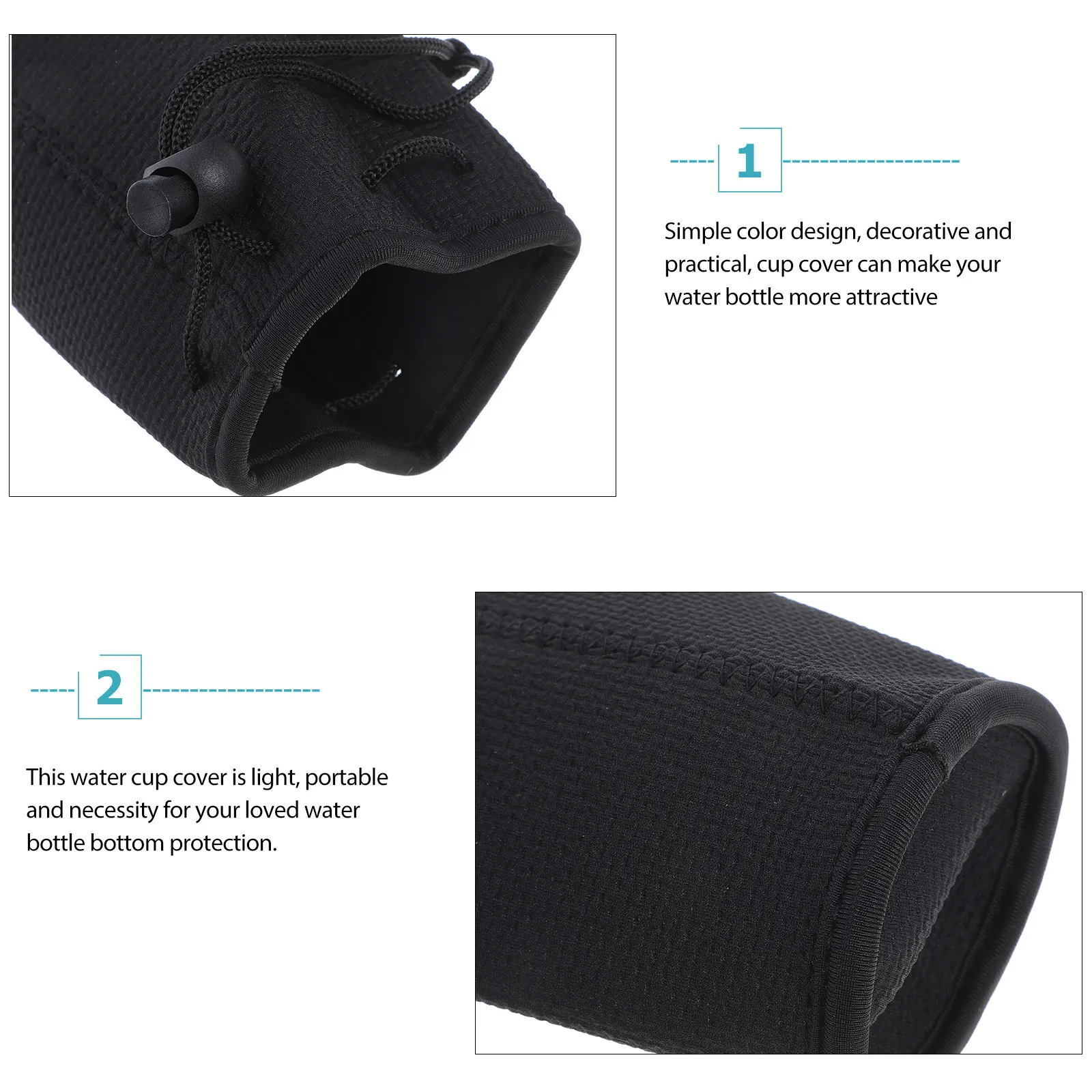 Water Bottle Protector Cover Neoprene Sleeve Portable Outdoor Cup Cover Heat Insulation Anti-Collision Sound Reduction Water
