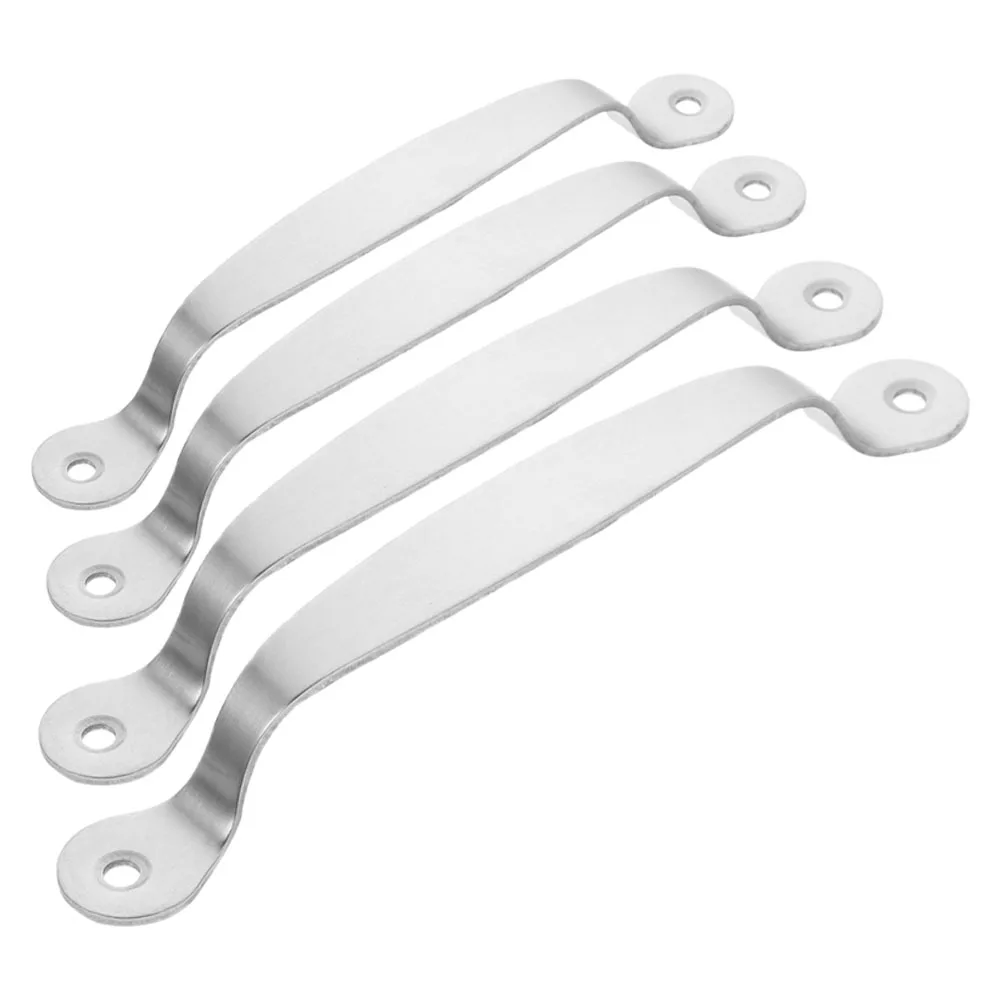 

4Pcs Stainless Steel Cabinet Handles Polished Pulls for Drawers Wardrobe Furniture Hardware Replacement