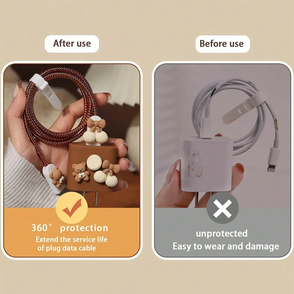 Cable Organiser Management Kits Charger Protector for iPhone 13 iPad 20W 18W Type C De Cable Para Celular Organizer Cord Sleeve