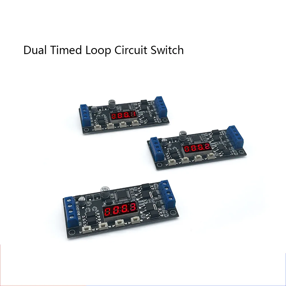 Taidacent DC 12V 24V Dual Mosfet Timer Module Led Delay Relay Trigger Cycle Timer On Off Delay Timer Switch Board