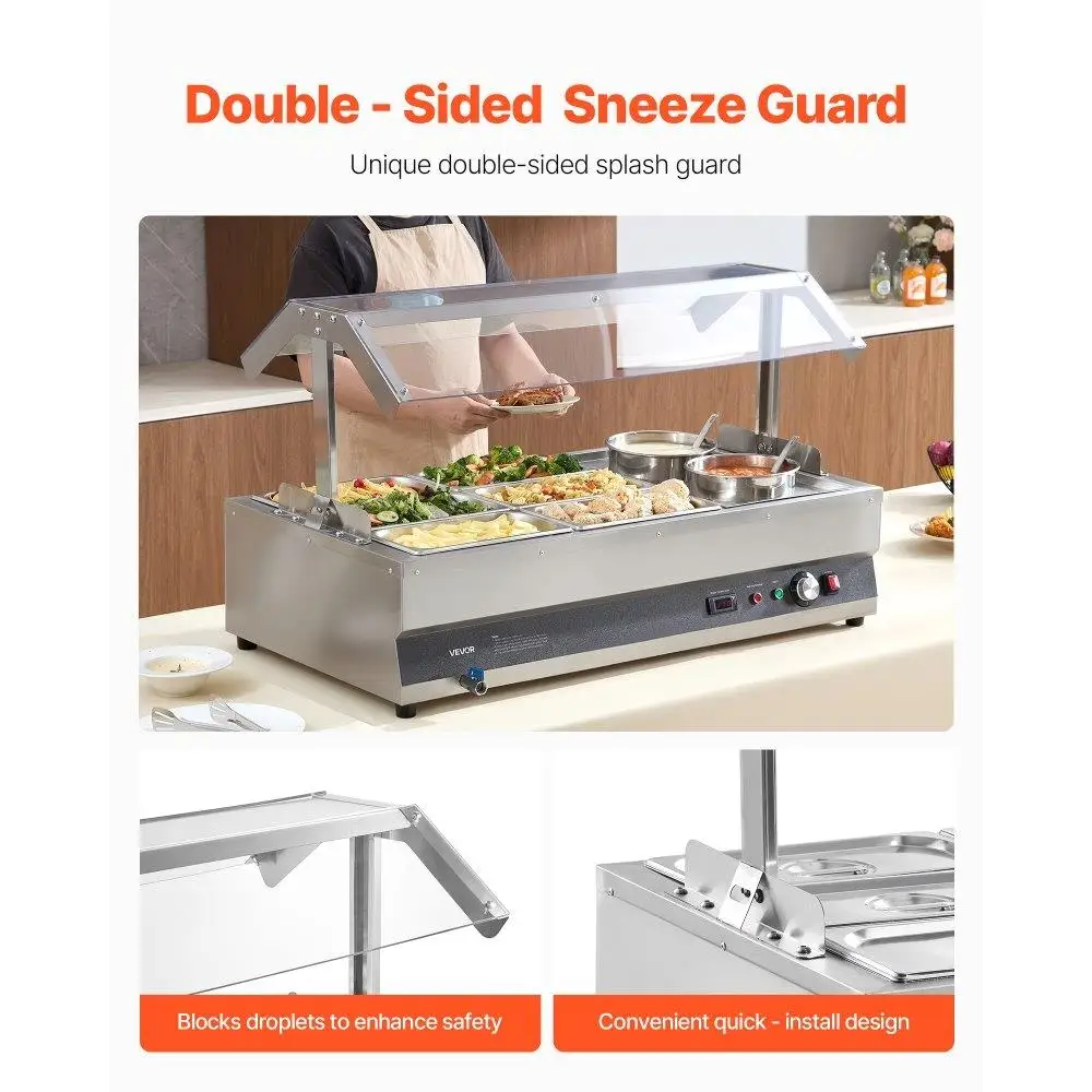 業務用スープウォーマー、2ポット6パン、レストランケータリングサービス向け