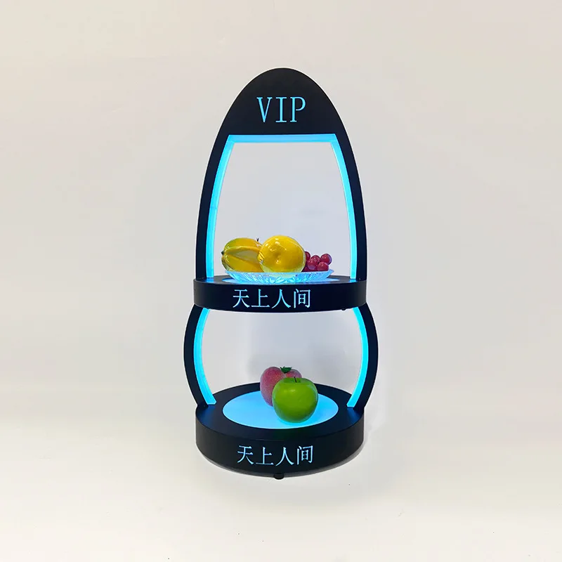 

Светящаяся подставка для тарелок с фруктами, многослойная электронная звуковая панель, специальная трехслойная подставка для закусок KTV, креативная тарелка с фруктами, тарелка для закусок