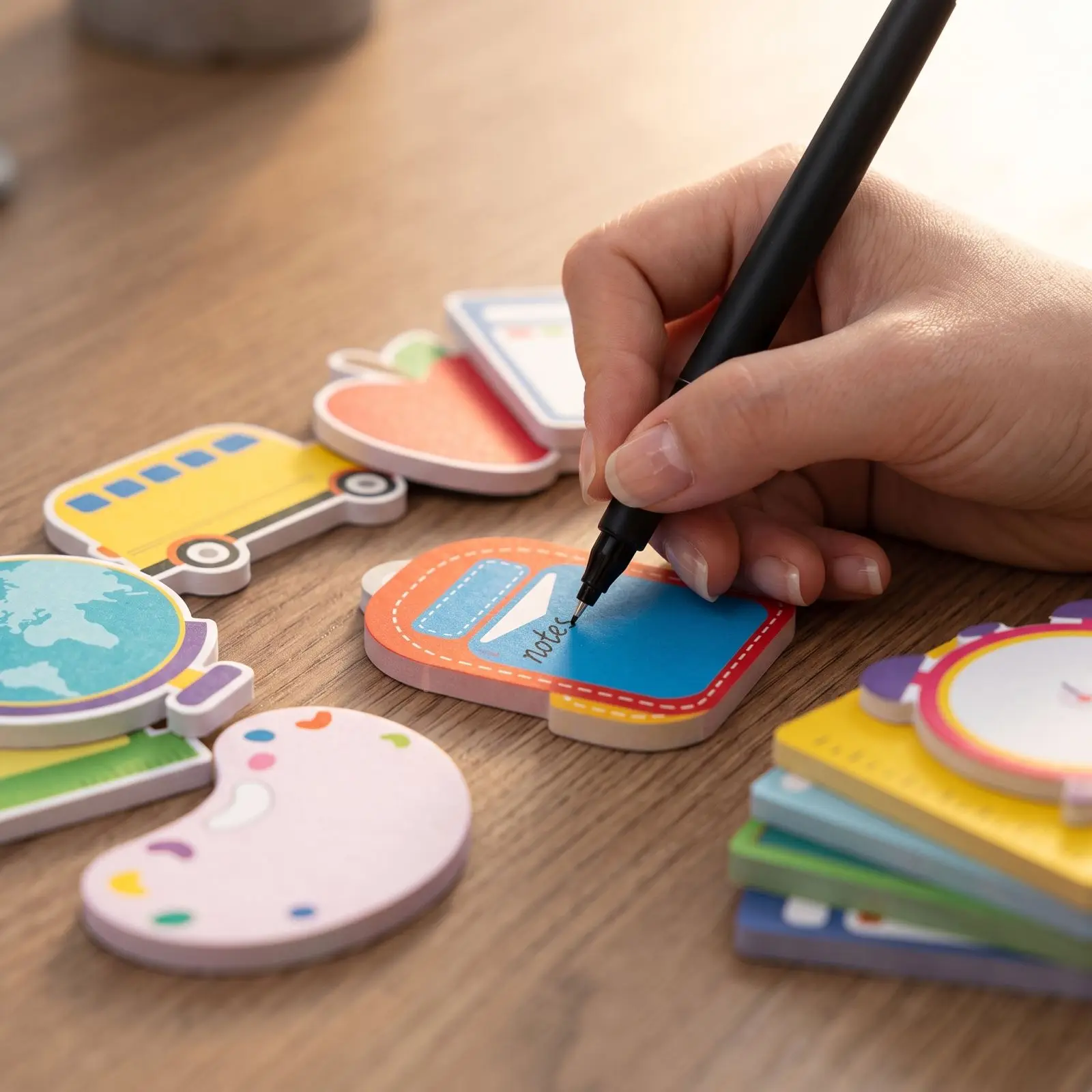12Pcs Cute Sticky Notes Kids Memo Pads for Back to School Multipurpose Memo Sheets Students Stationery Supplies