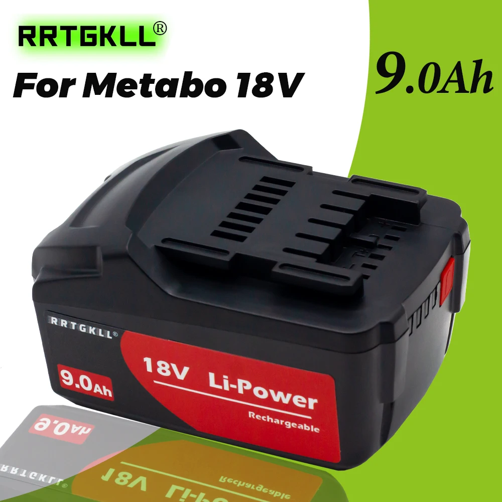 Latest Upgraded 18V 9.0Ah Battery for Metabo Cordless Power Tool Drill Drivers Wrench Hammers for Metabo 625592000 625591000