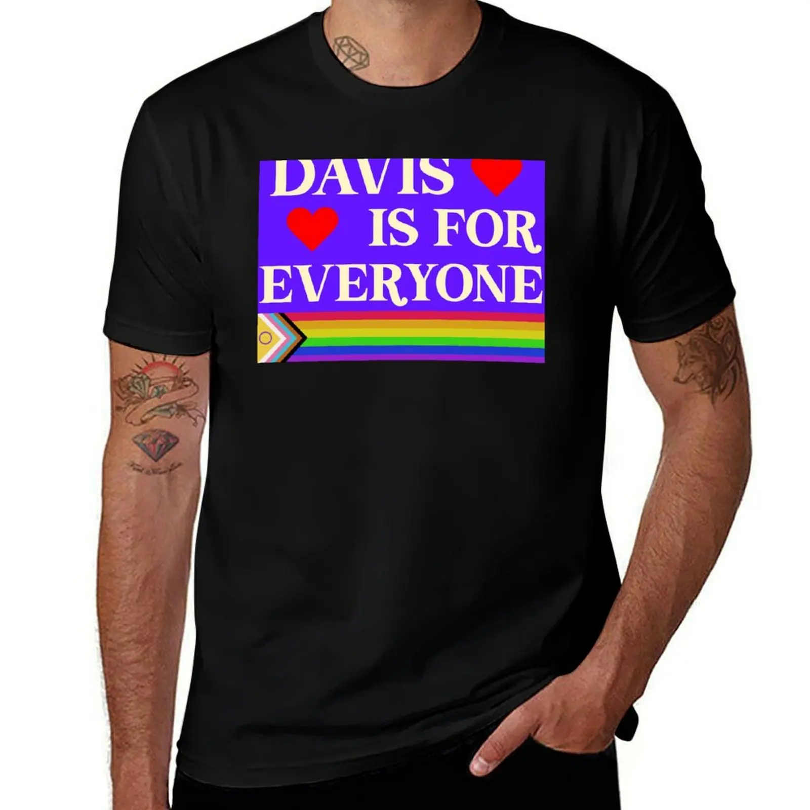 Davis is for Everyone T-Shirt Active Wear Sports for Men T-Shirt