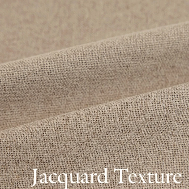 Custom Size Cotton Linen 100% Blackout Curtains for Living Room Bedroom Dining Window Decor Luxury White Tulle Elegant Thicken