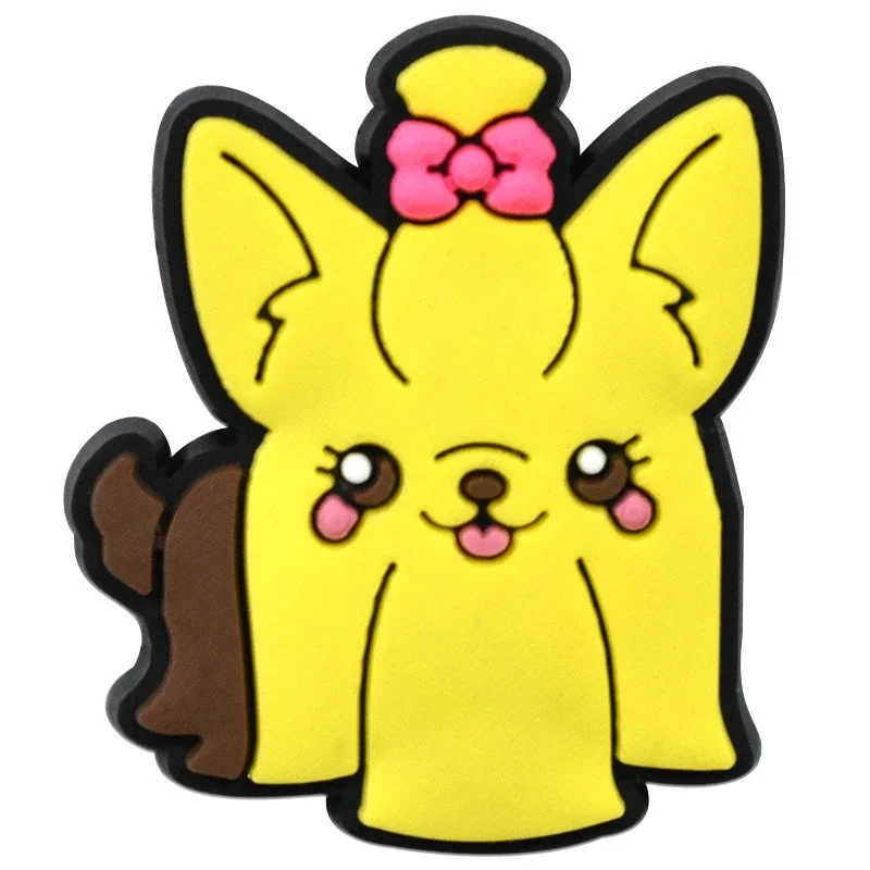Dijes de zapatos de perro para sandalias de cocodrilo, alfileres de zuecos, insignias para niñas, Jeans, decoraciones para niños, hebilla,