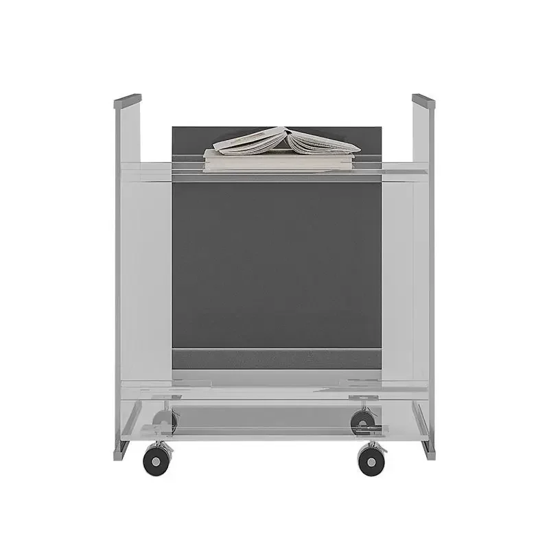 

acrylic edge trolley, light luxury simple storage household bedside table, movable transparent coffee table